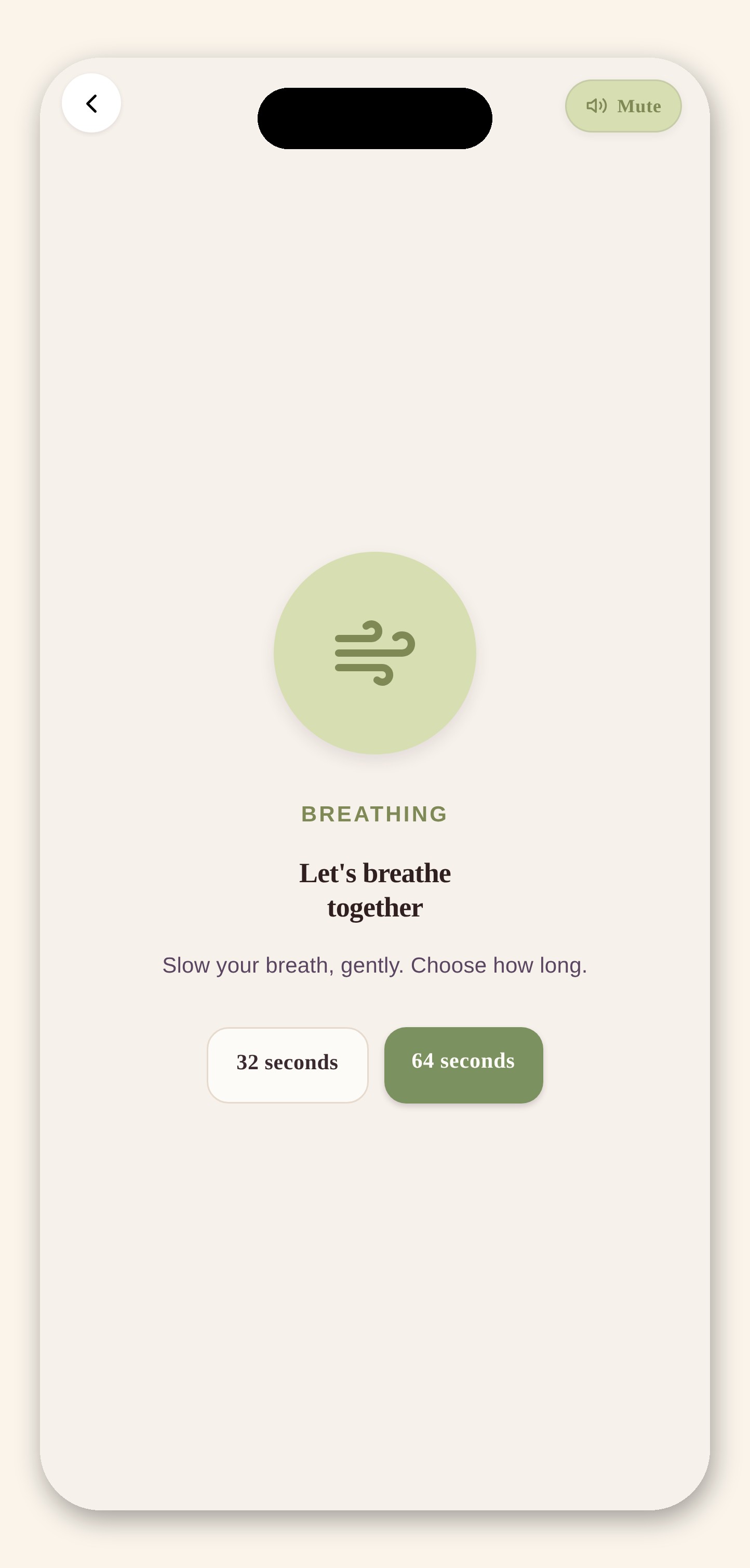 Take a Pause screen