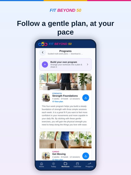 Programs — Follow a gentle plan, at your pace