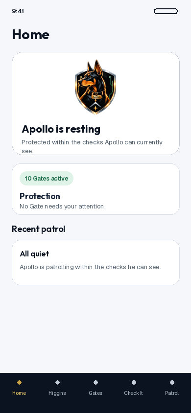Apollo app — Home screen